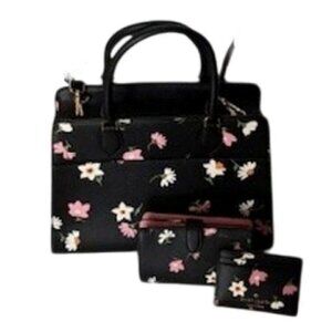 Kate Spade Madison Floral Waltz Satchel, Bifold Wallet & Card Holder Retail $717